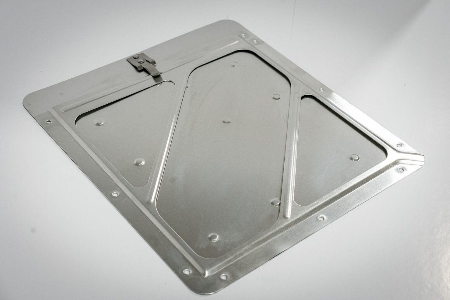 image of a placard holder for hazardous truck signage on a grey background